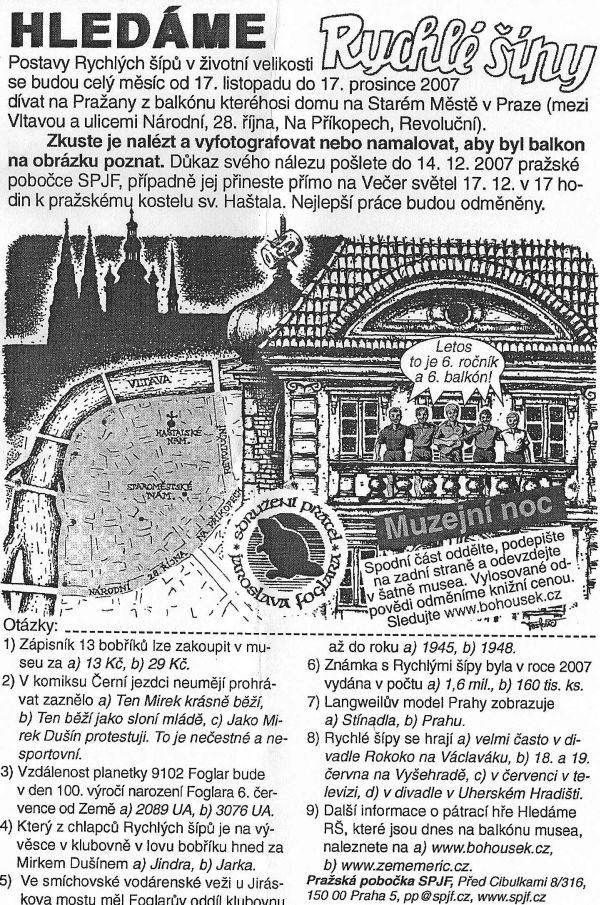 Leták Muzejní noc - PRAHA Leták Muzejní noc - PRAHA
