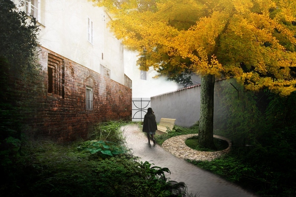 Tajn zahradu uctva Ginkga - prask projekt Richarda Bur