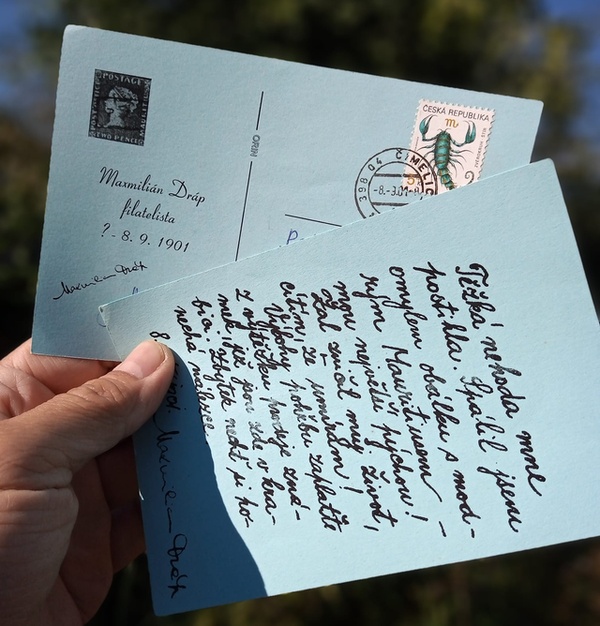 Filatelista Maxmilin Drp zemel ped sto dvaceti lety